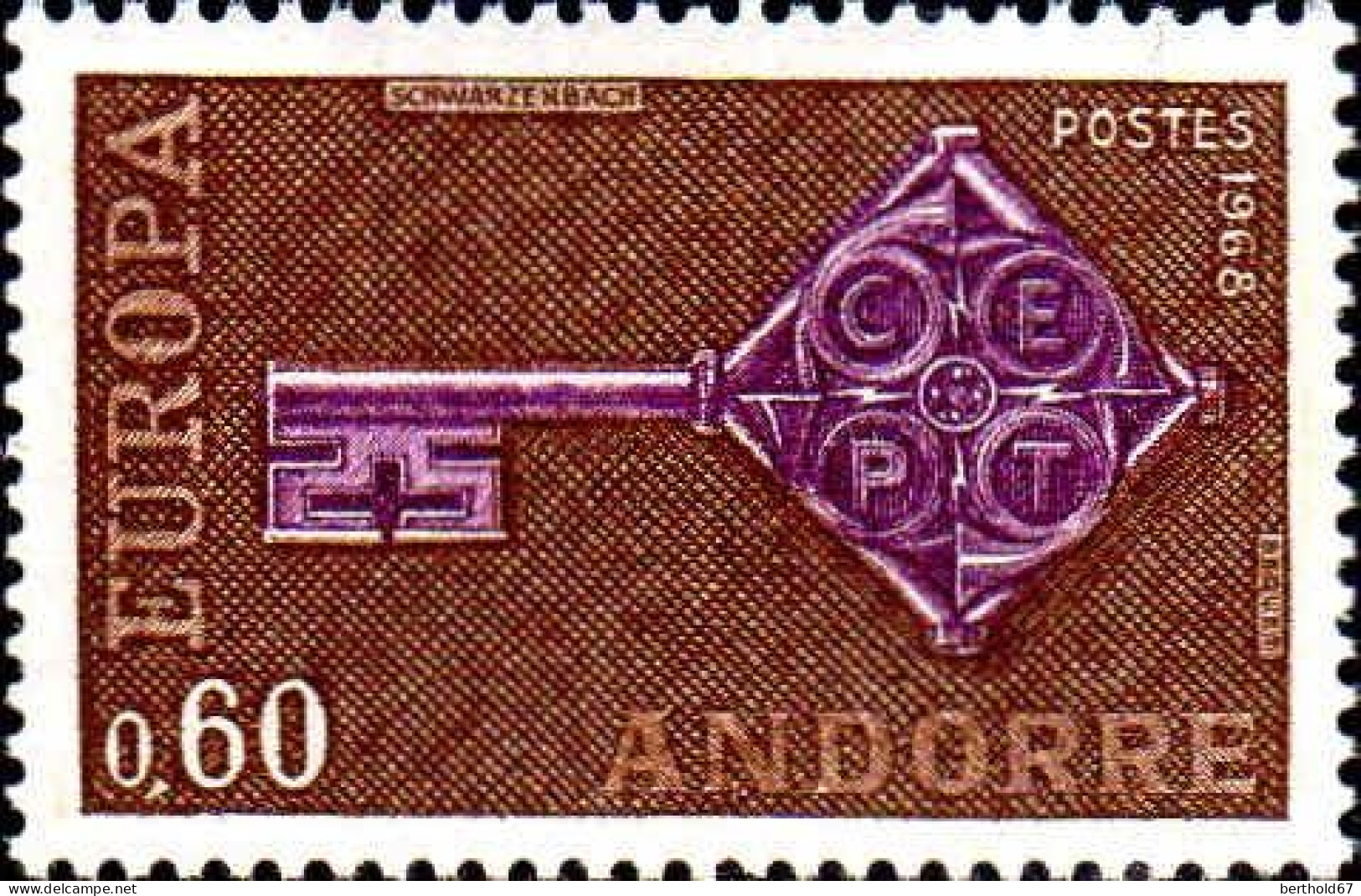 Andorre (F) Poste N** Yv:189 Mi:209 Europa Cept Clef - Unused Stamps