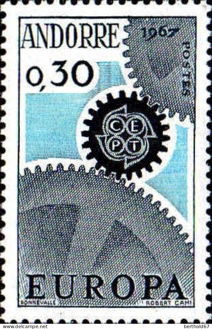 Andorre (F) Poste N** Yv:179 Mi:199 Europa Cept Engrenages - Unused Stamps