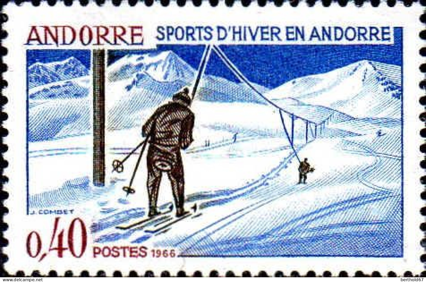 Andorre (F) Poste N** Yv:176 Mi:196 Sports D'hiver En Andorre - Nuevos