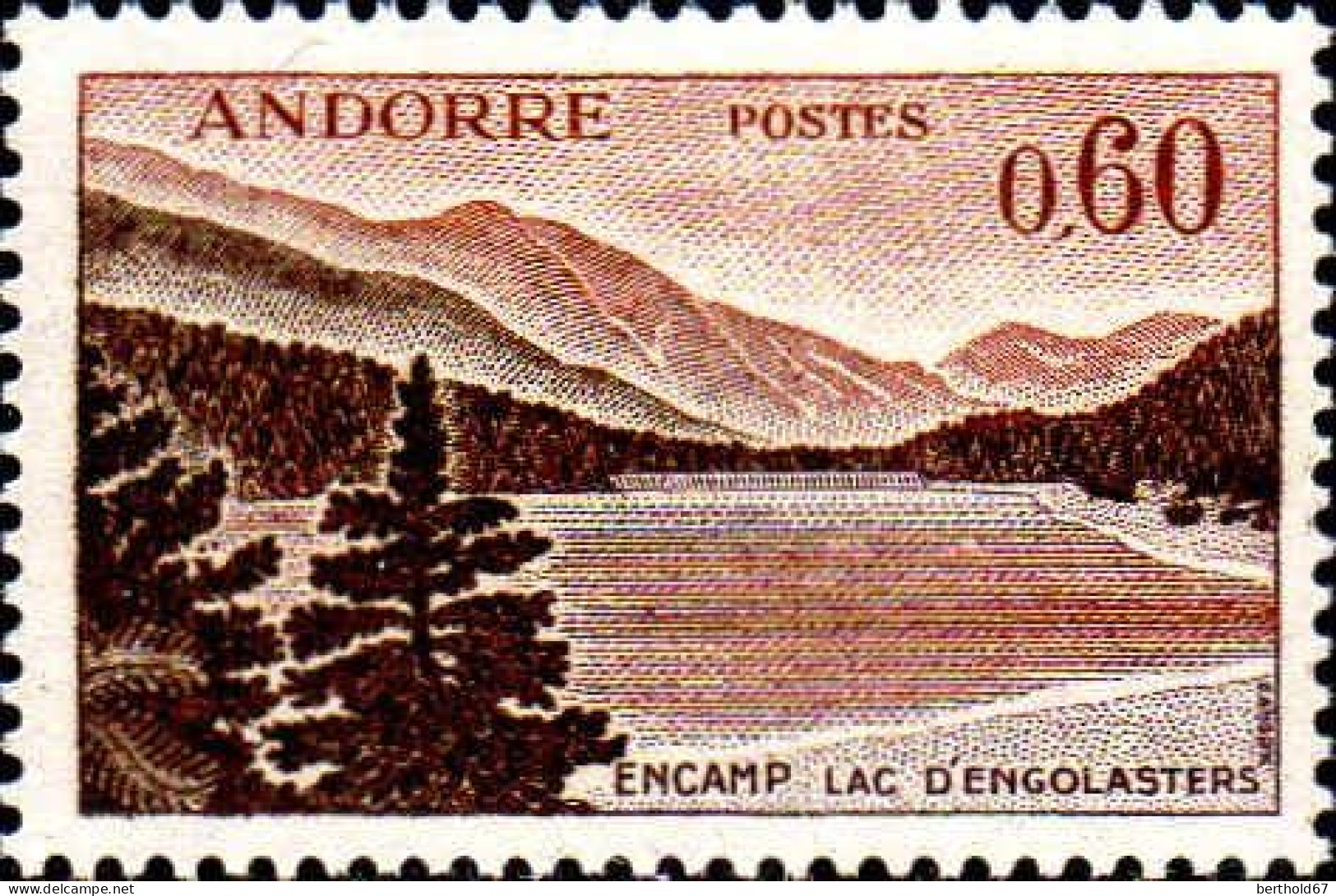 Andorre (F) Poste N** Yv:161A Mi:192 Encamp Lac D'Engolasters - Unused Stamps