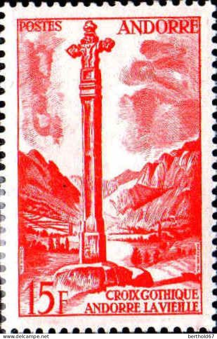 Andorre (F) Poste N** Yv:146 Mi:150 Croix Gothique Andorre La Vieille - Unused Stamps