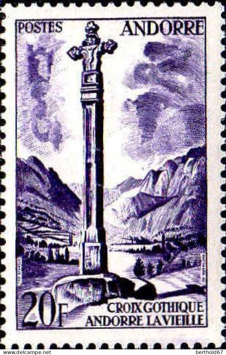 Andorre (F) Poste N** Yv:148 Mi:151 Croix Gothique Andorre La Vieille - Unused Stamps