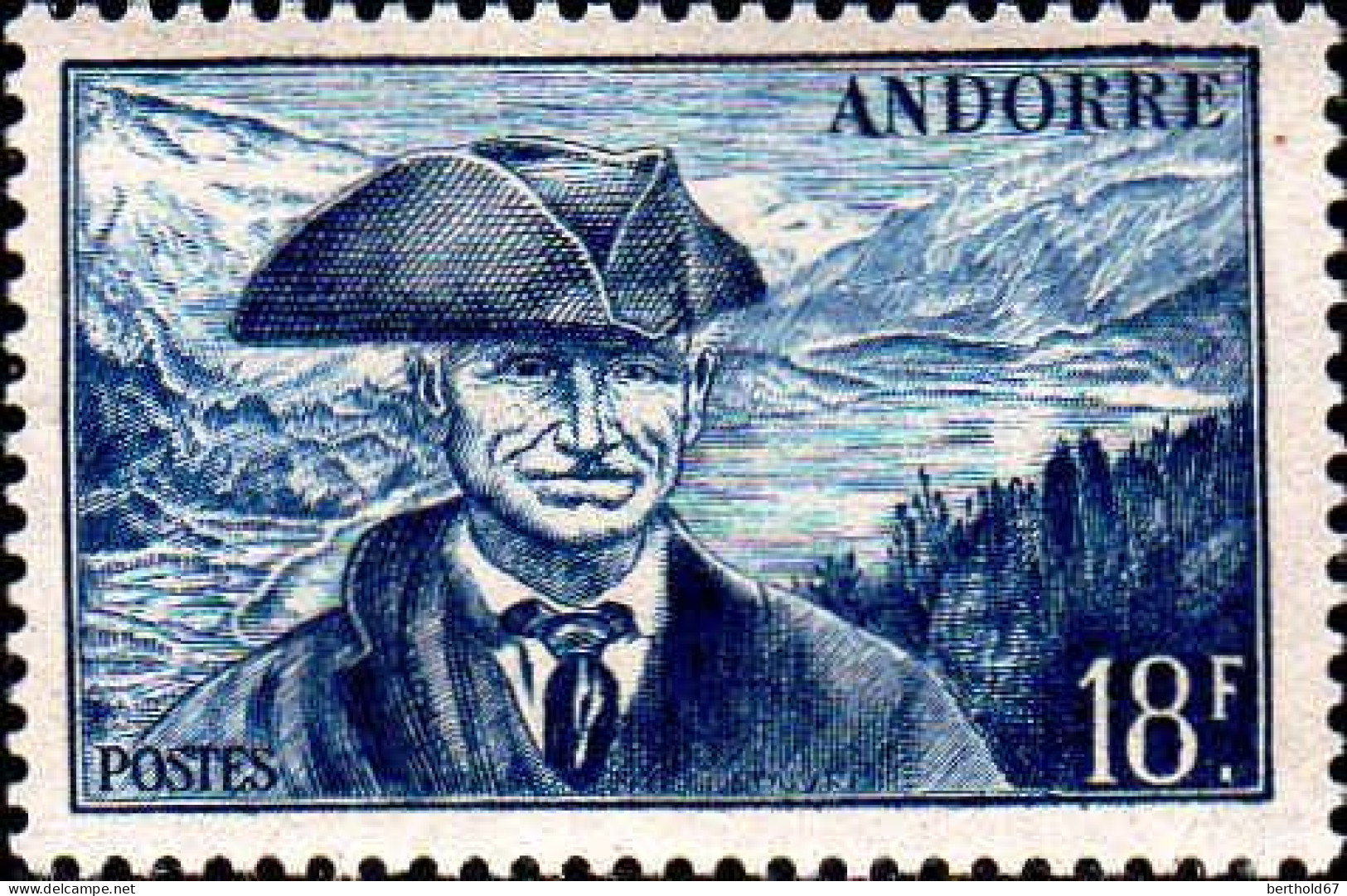 Andorre (F) Poste N** Yv:133 Mi:132 Viguier & Lac Engolasters - Unused Stamps