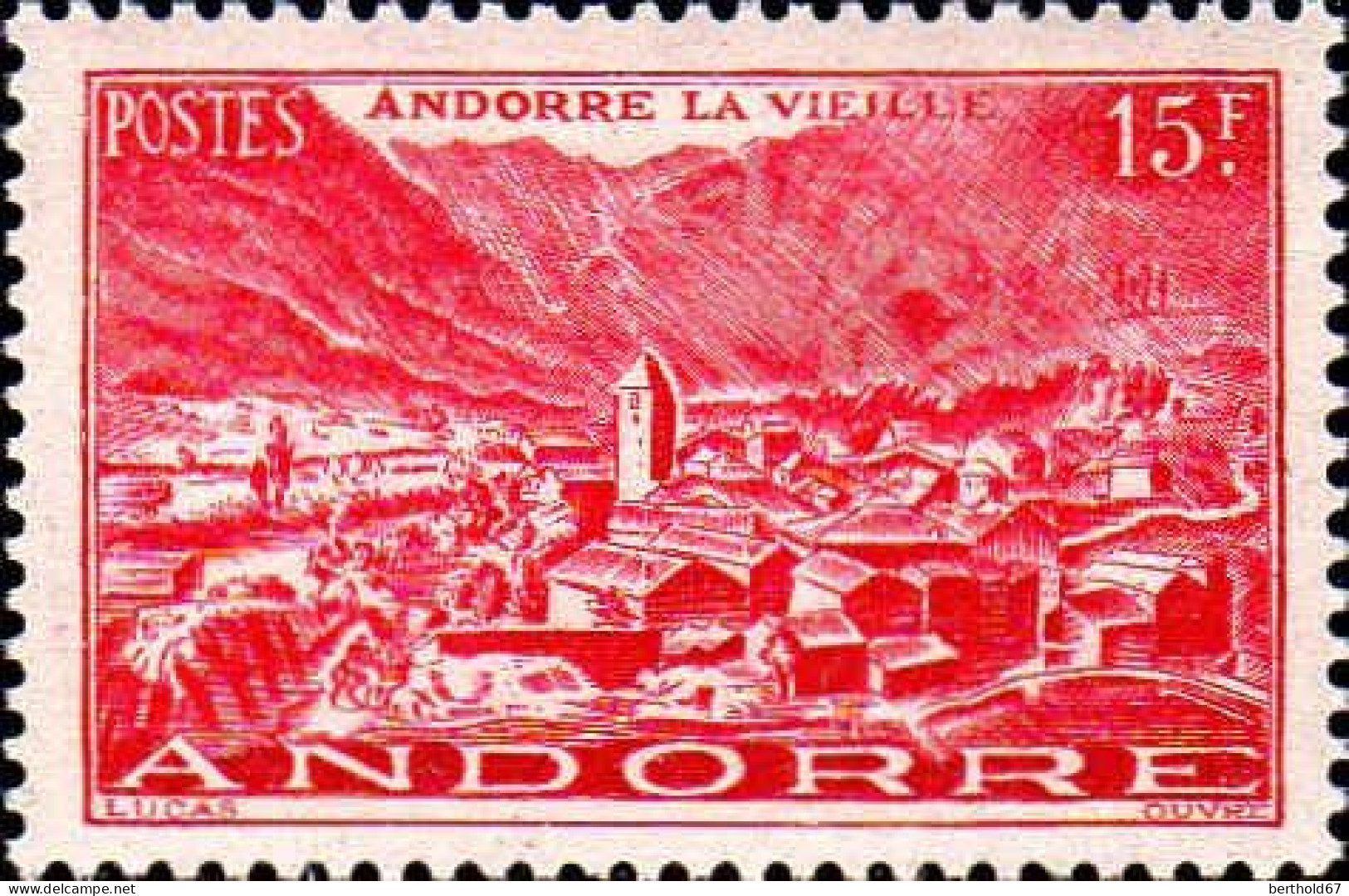Andorre (F) Poste N** Yv:131 Mi:130 Andorre La Vieille - Unused Stamps