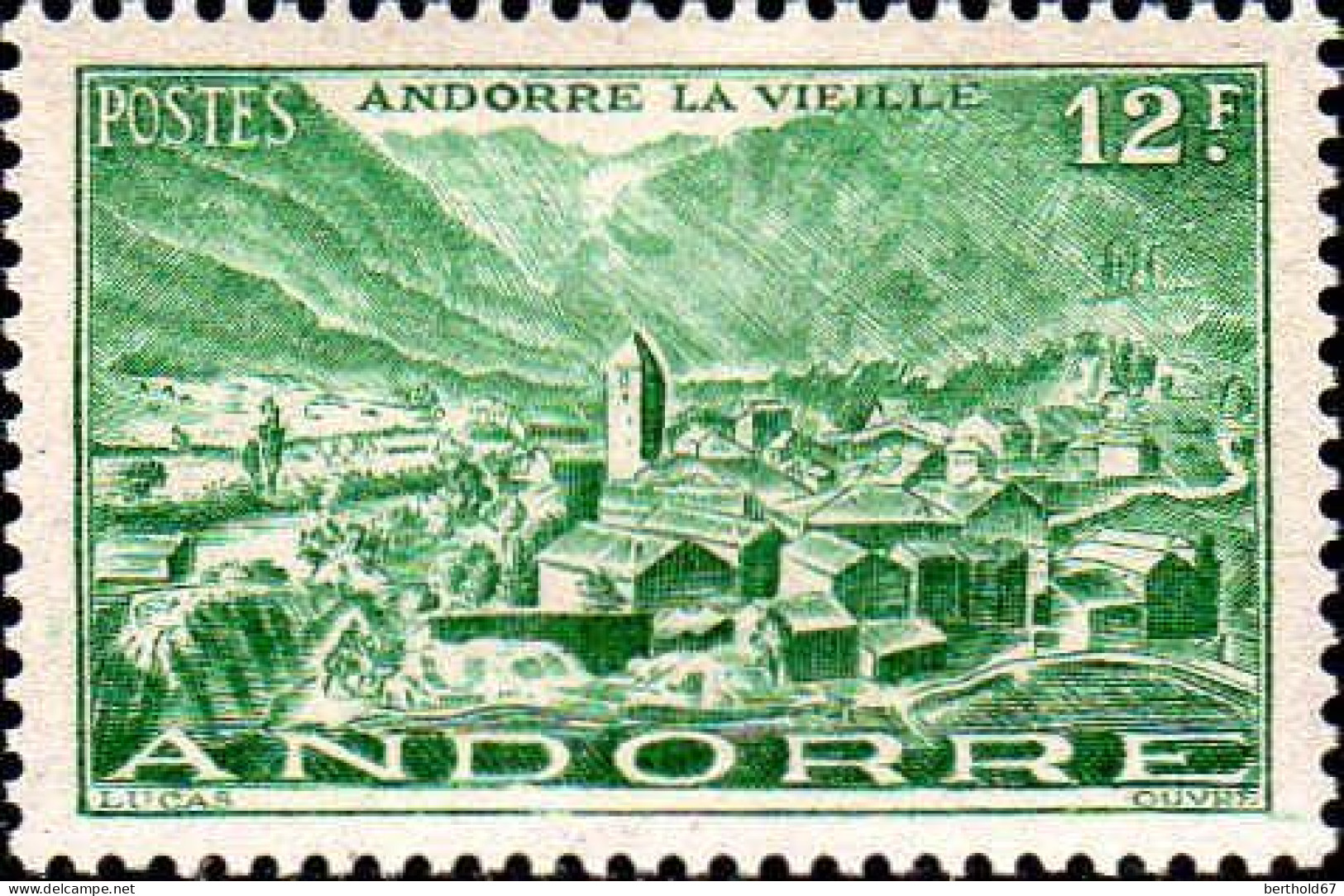 Andorre (F) Poste N** Yv:130 Mi:128 Andorre La Vieille - Ungebraucht