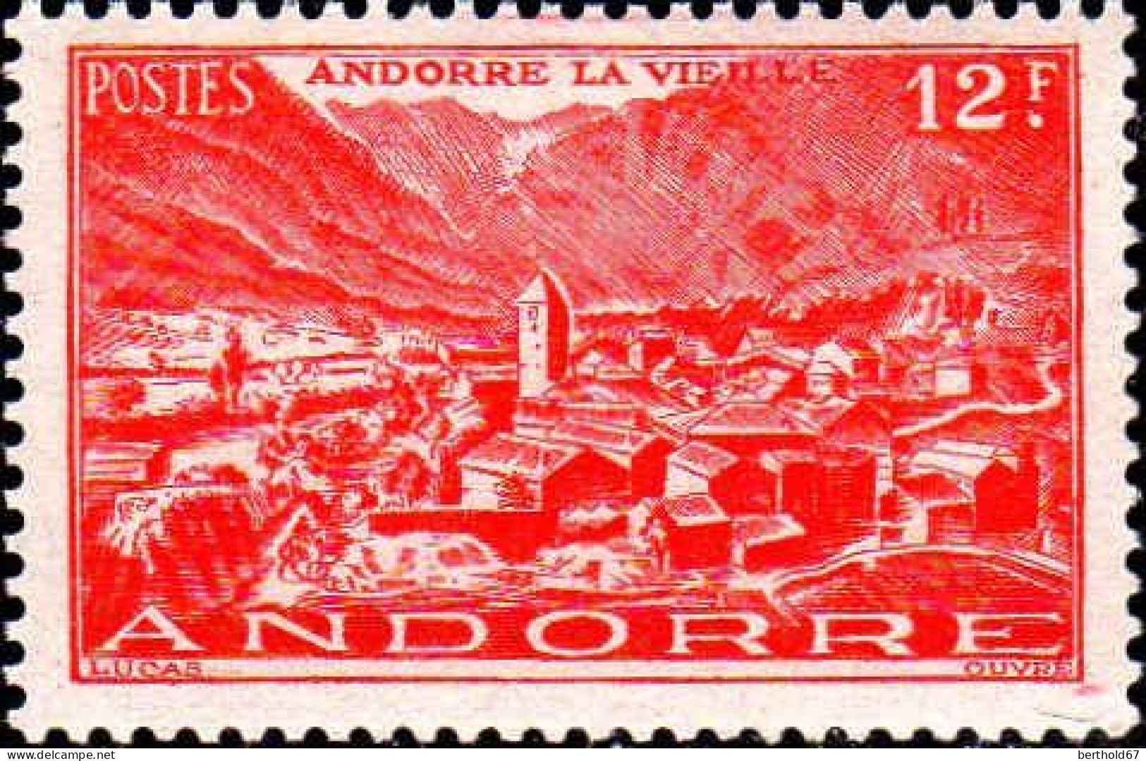 Andorre (F) Poste N** Yv:129 Mi:127 Andorre La Vieille - Neufs