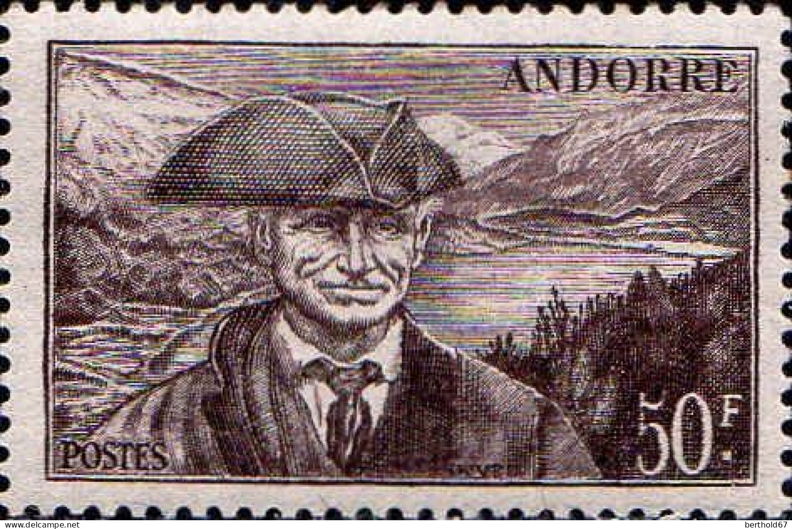Andorre (F) Poste N** Yv:118 Mi:140 Viguier & Lac Engolasters - Ongebruikt