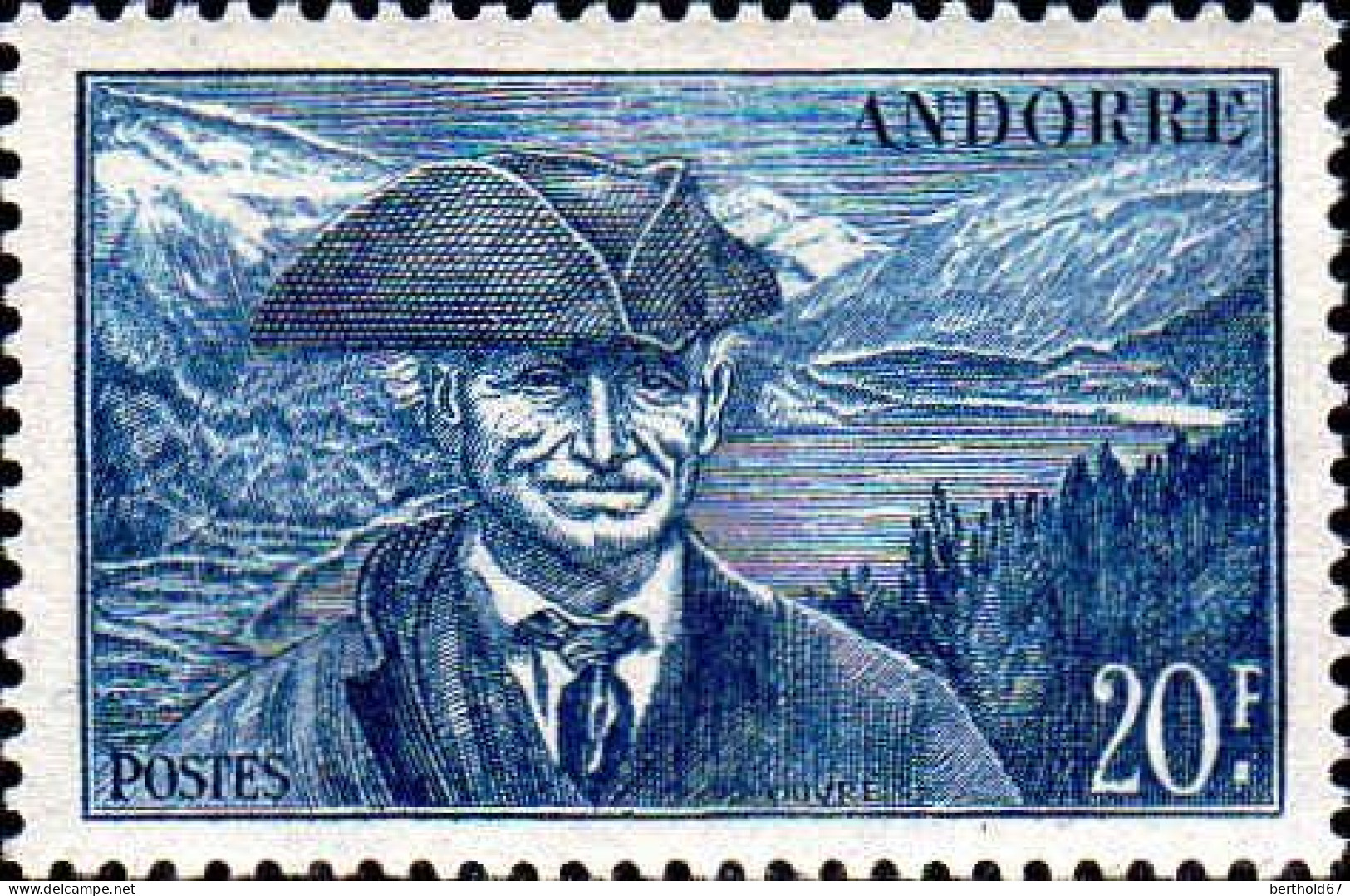 Andorre (F) Poste N** Yv:115 Mi:134 Viguier & Lac Engolasters - Neufs