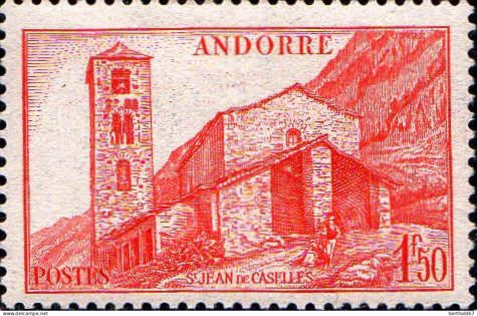 Andorre (F) Poste N** Yv:102 Mi:105 St Jean De Caselles - Ungebraucht