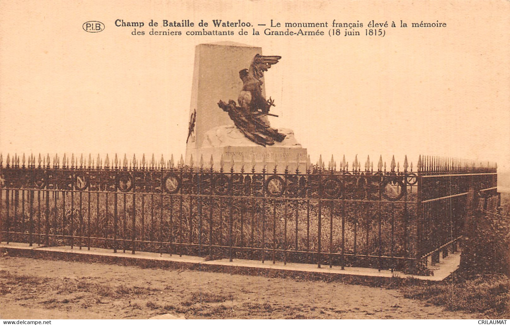 ET-Belgique CHAMP DE BATAILLE DE WATERLOO-N°T5157-E/0161 - Sonstige & Ohne Zuordnung