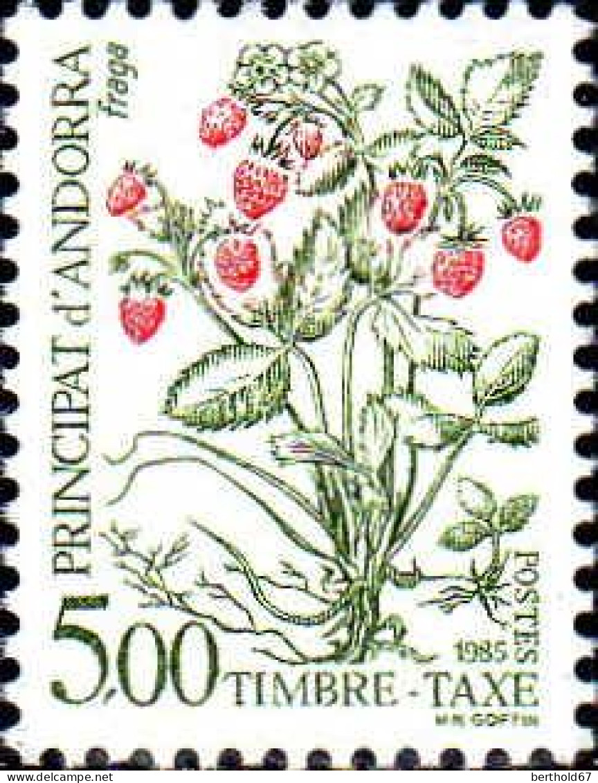 Andorre (F) Taxe N** Yv:62 Mi:62 Fraga Fraises - Unused Stamps