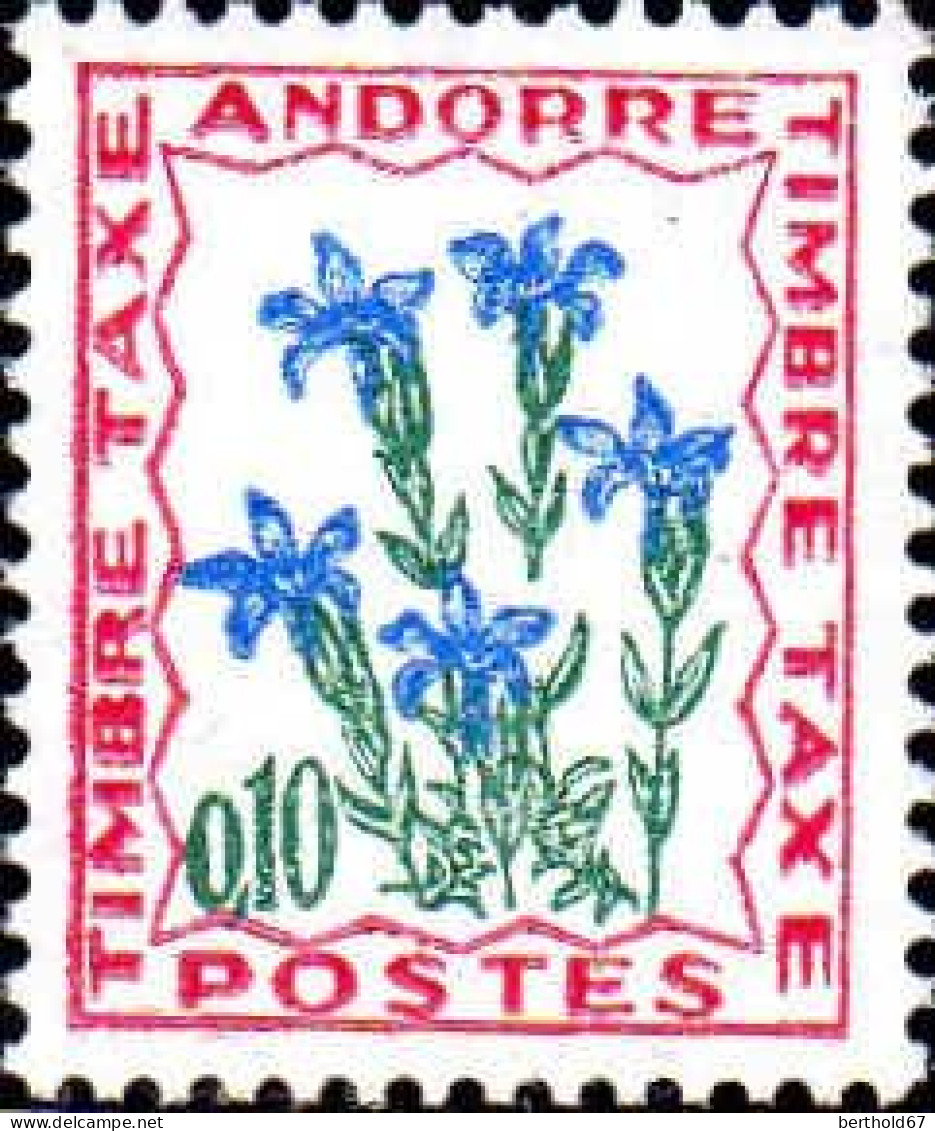 Andorre (F) Taxe N** Yv:47 Mi:47 Gentiane - Unused Stamps