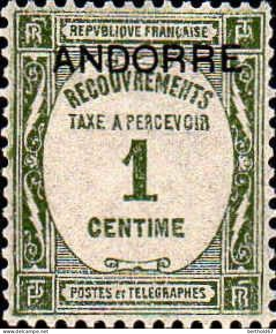 Andorre (F) Taxe N** Yv: 9 Mi:9 Recouvrements Taxe à Percevoir - Unused Stamps
