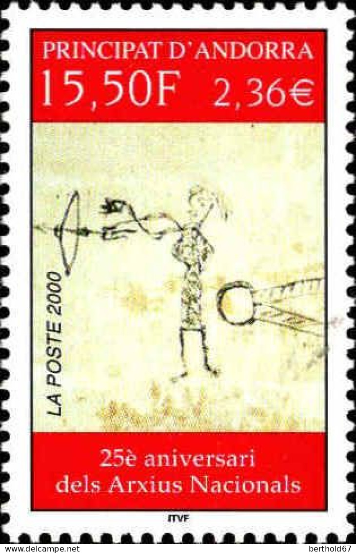 Andorre (F) Poste N** Yv:539 Mi:560 25è Aniversari Dels Arxius Nacionals - Unused Stamps