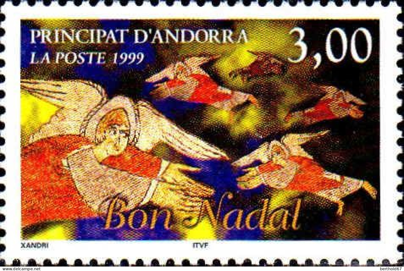 Andorre (F) Poste N** Yv:524 Mi:545 Bon Nadal - Unused Stamps