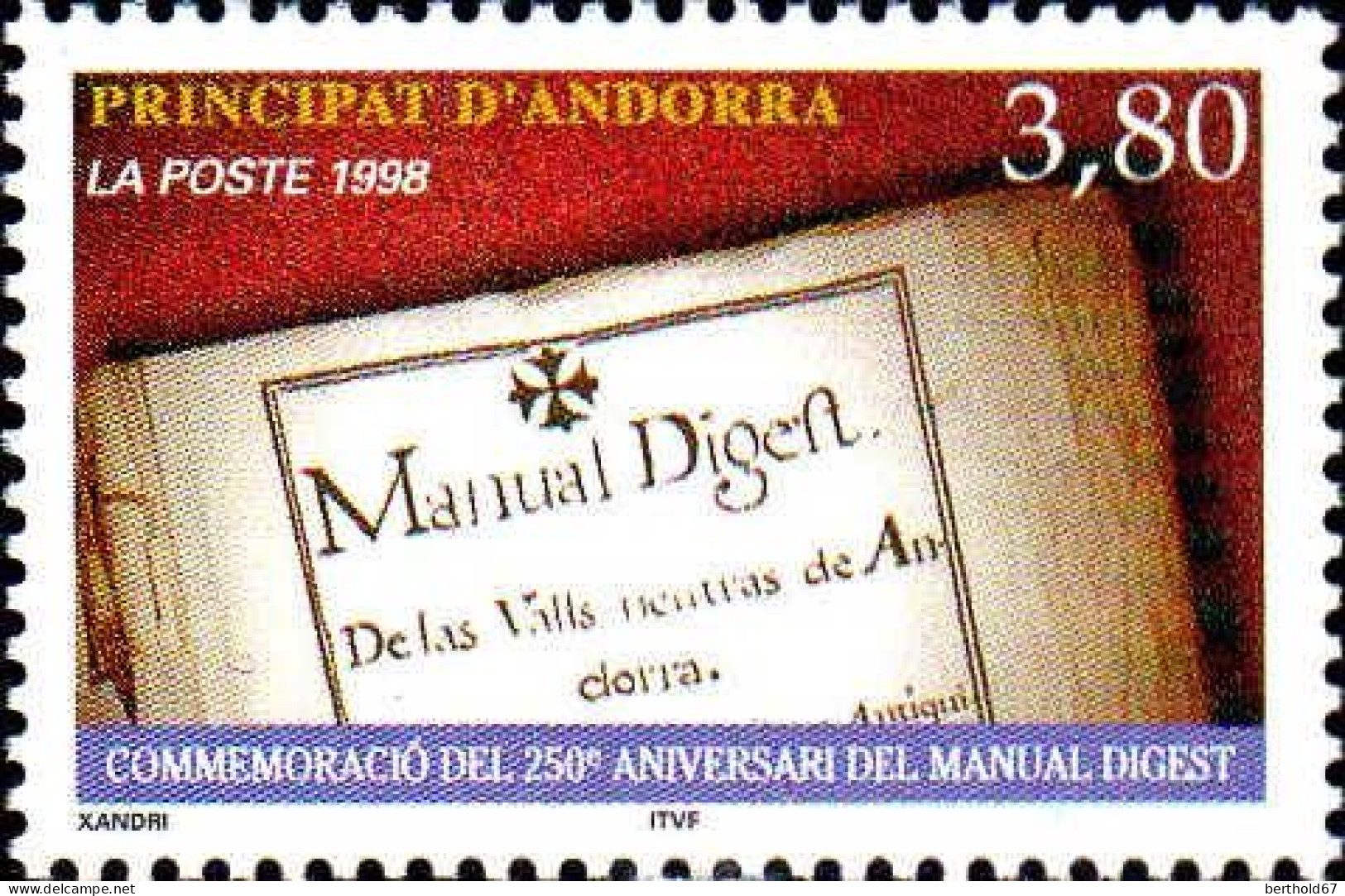 Andorre (F) Poste N** Yv:511 Mi:532 Manual Digest - Unused Stamps