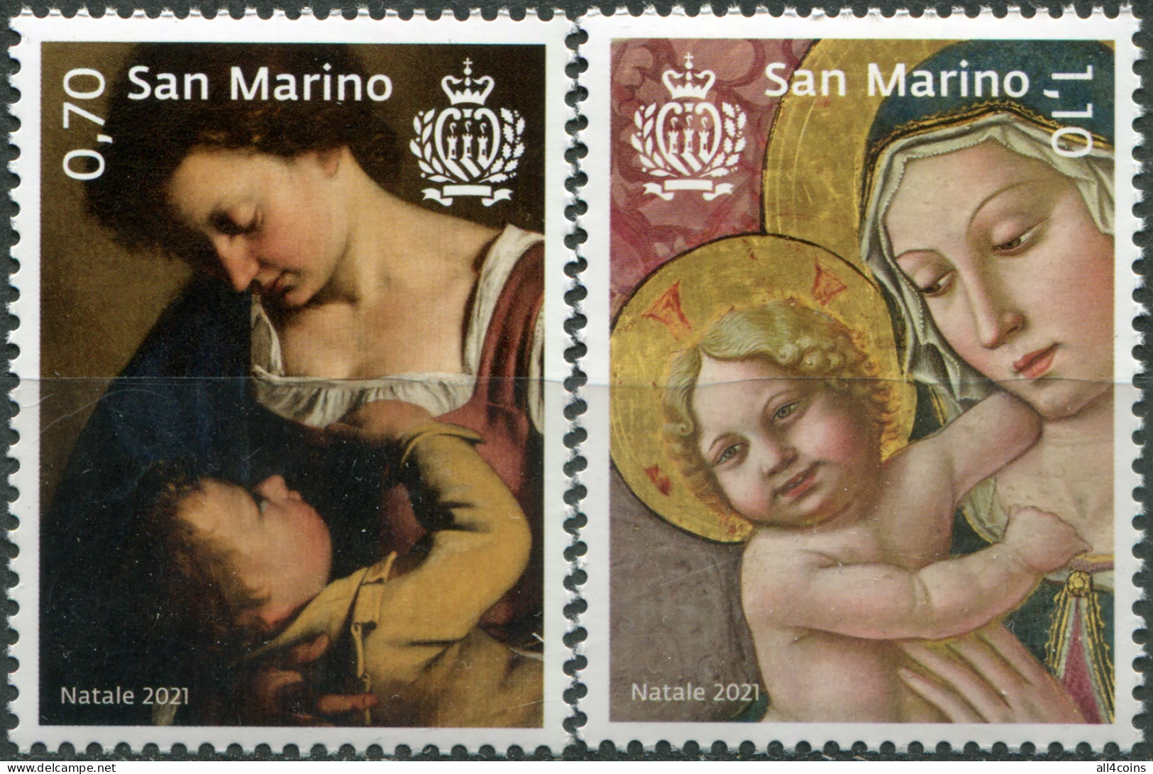 San Marino 2021. Christmas. Madonna And Child (MNH OG) Stamp - Neufs