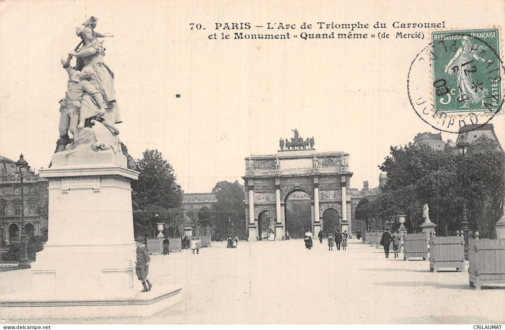 75-PARIS ARC DE TRIOMPHE DU CARROUSEL-N°T5158-A/0187 - Arc De Triomphe