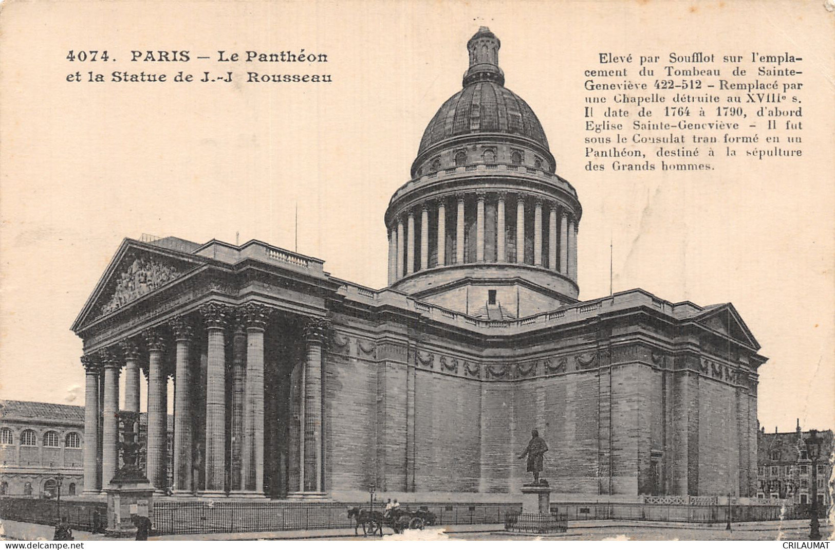 75-PARIS LE PANTHEON-N°T5158-A/0177 - Panthéon