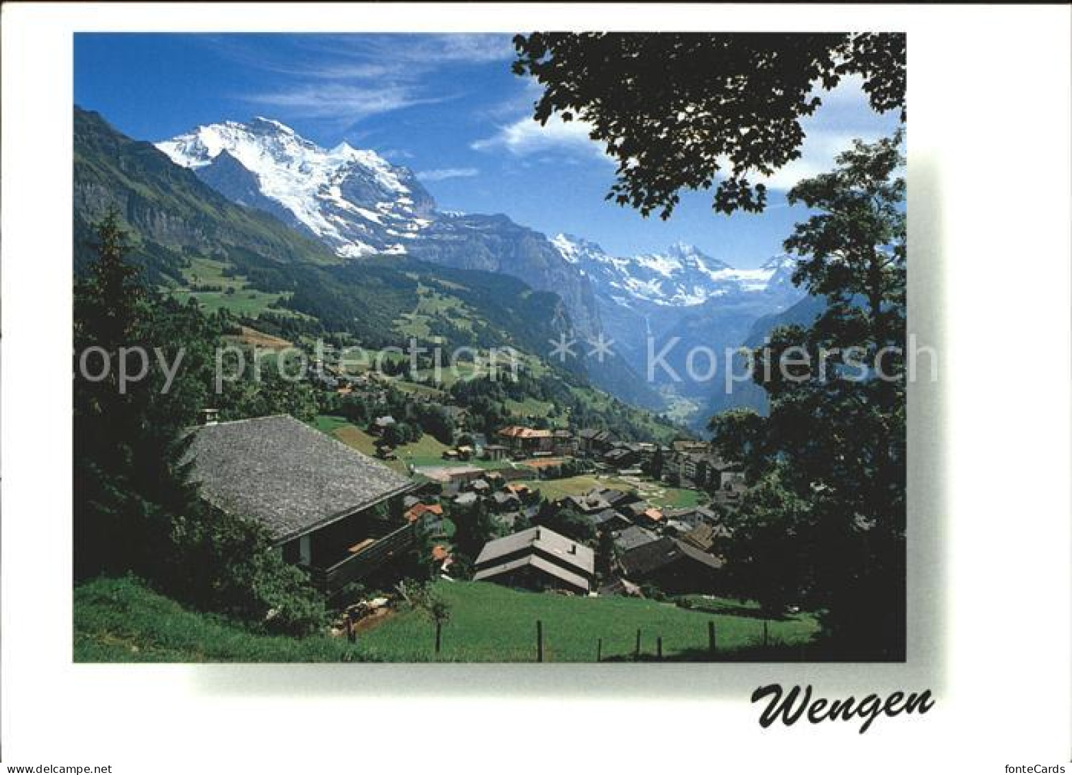11712706 Wengen BE Mit Jungfrau Und Breithornkette Wengen - Sonstige & Ohne Zuordnung