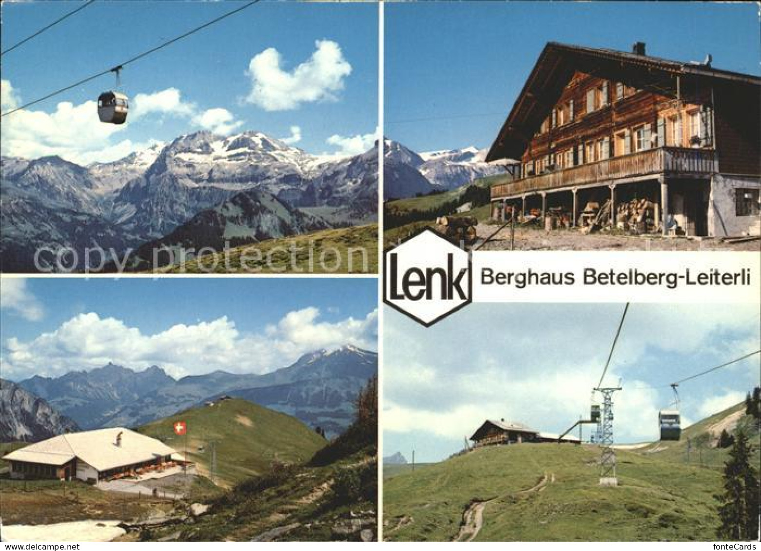 11710576 Lenk Simmental Berghaus Betelberg Und Leiterli Gondelbahn Lenk Sonnente - Sonstige & Ohne Zuordnung