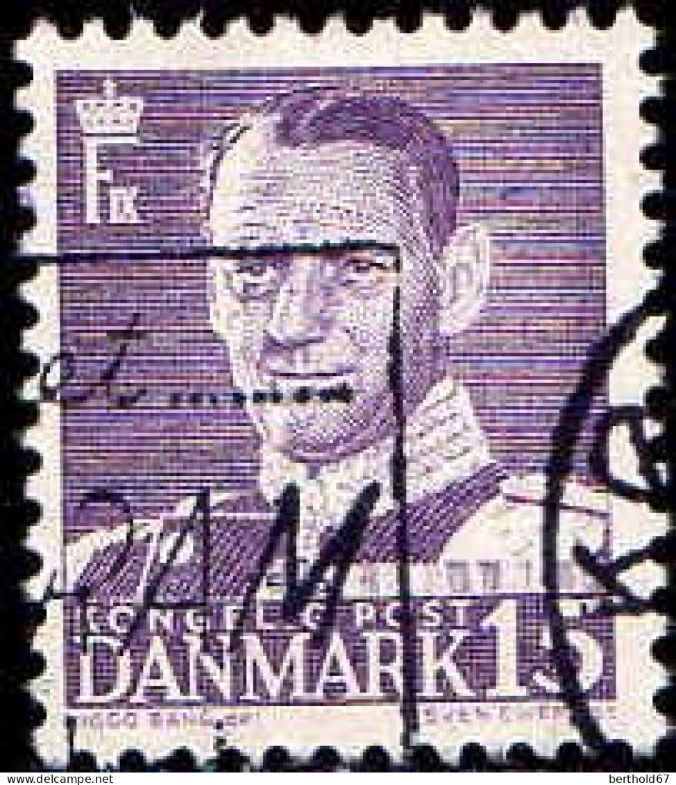 Danemark Poste Obl Yv: 316 Mi:303b Frederik IX (Belle Obl.mécanique) - Gebraucht