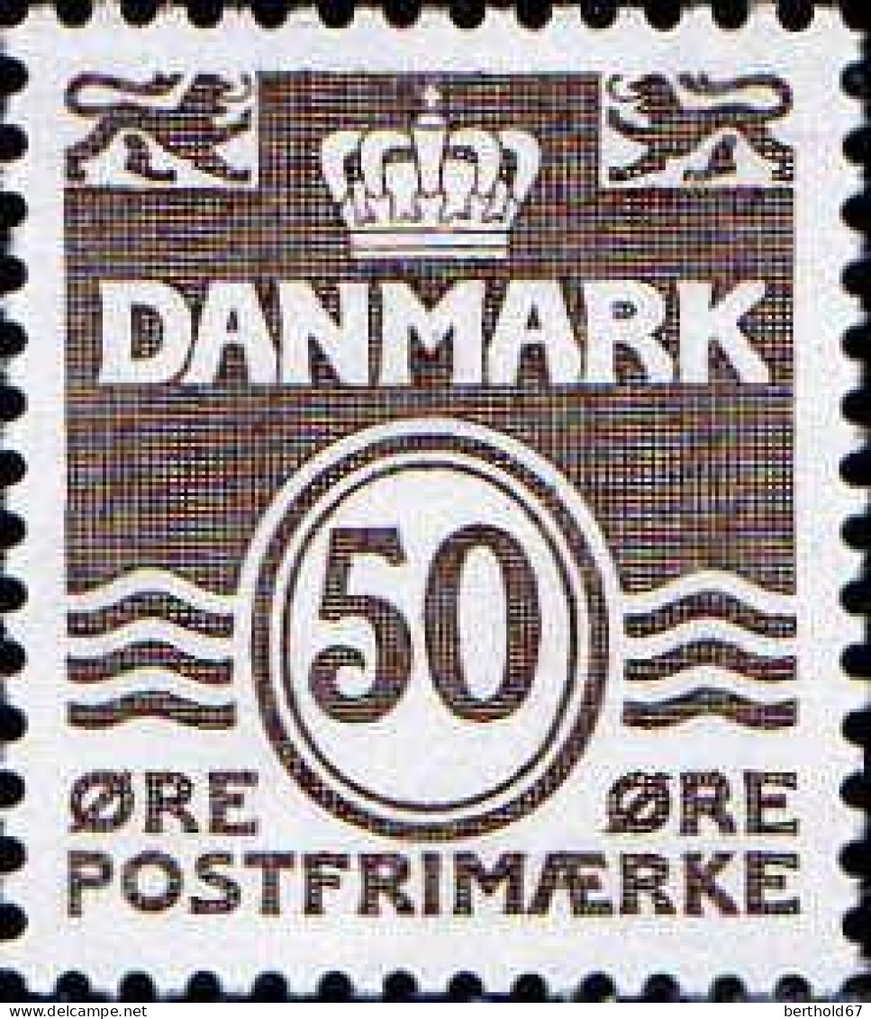 Danemark Poste N** Yv: 564A Mi:572 Postfrimærke Chiffre Sous Couronne - Unused Stamps