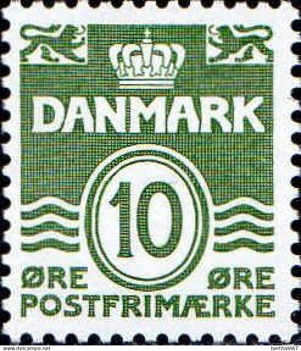 Danemark Poste N** Yv: 336A Mi:328x Postfrimærke Chiffre Sous Couronne - Ongebruikt