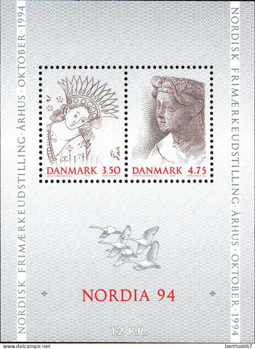 Danemark Bloc N** Yv: 9 Mi:8 Exposition Philatélique Nordia 94 - Blocs-feuillets