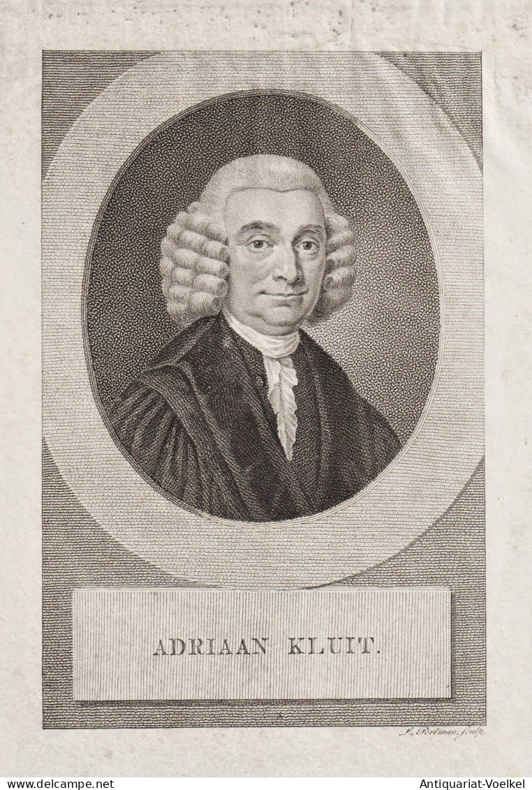 Adriaan Kluit - Adriaan Kluit (1735-1807) Dutch Scholar Linguistics Dordrecht Leiden Alkmaar Middelburg Portra - Stiche & Gravuren