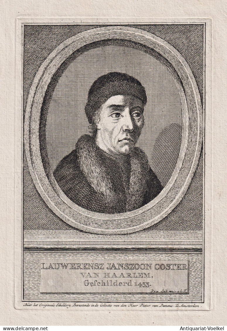 Lauwerensz Janszoon Coster - Laurens Janszoon Coster (1370-1440) Haarlem Buchdrucker Erfinder Inventor Of Prin - Prints & Engravings