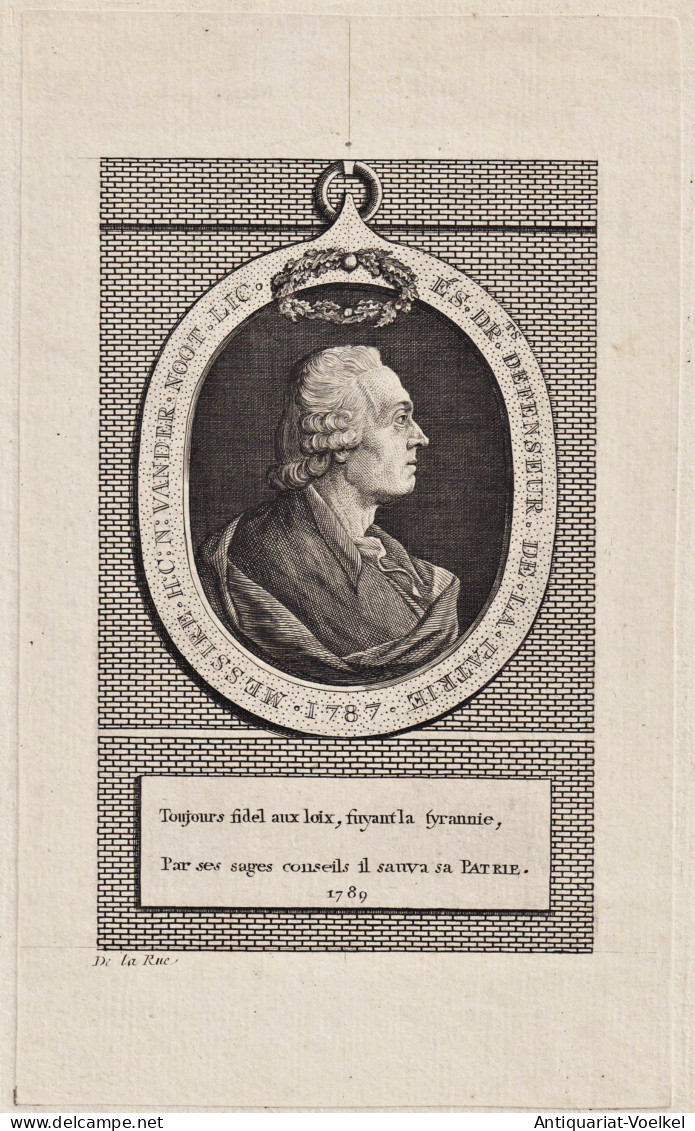 Messire H. C: Van Der Noot Lic. Es.  ... - Hendrik Van Der Noot (1731-1827) Avocat Ecrivain Revolution Brabant - Prints & Engravings