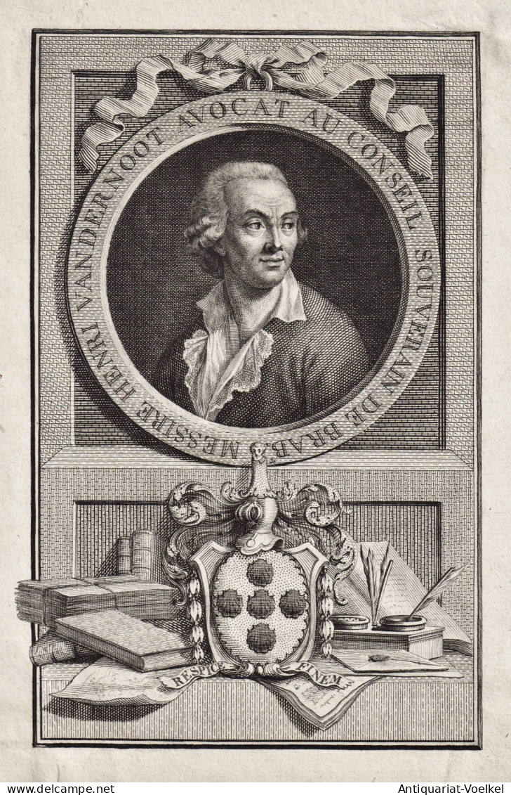 Messire Henri Van Der Noot... - Hendrik Van Der Noot (1731-1827) Avocat Ecrivain Revolution Brabant Portrait W - Prints & Engravings