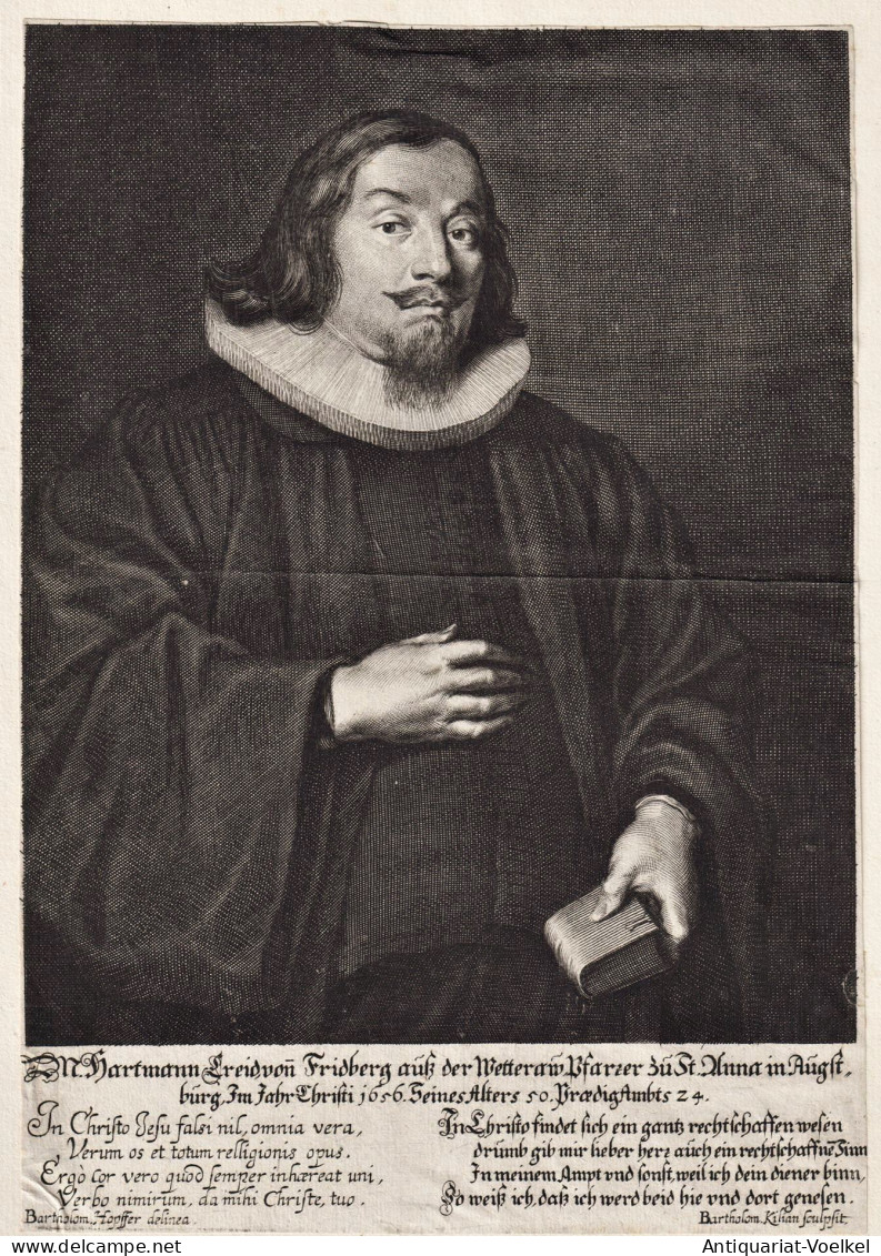 M. Hartmann Creid Von Fridberg Auß Der Wetteraw Pfarrer... - Hartmann Creide (1606-1656) Friedberg Wetterau A - Stiche & Gravuren