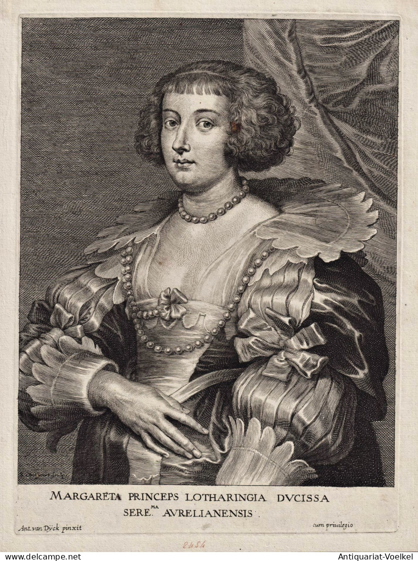 Margareta Princeps Lotharingia Ducissa  Aurelianensis - Marguerite De Lorraine (1615-1672) Princesse Orleans P - Prenten & Gravure