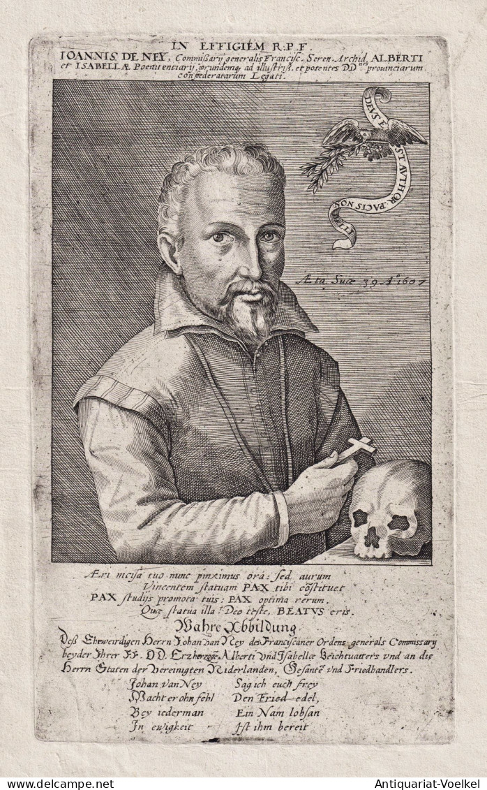 Ioannes De Ney... - Jan Neyen ( Antwerpen Holland Franciscan Friar Habsburg Diplomat Portrait - Estampes & Gravures
