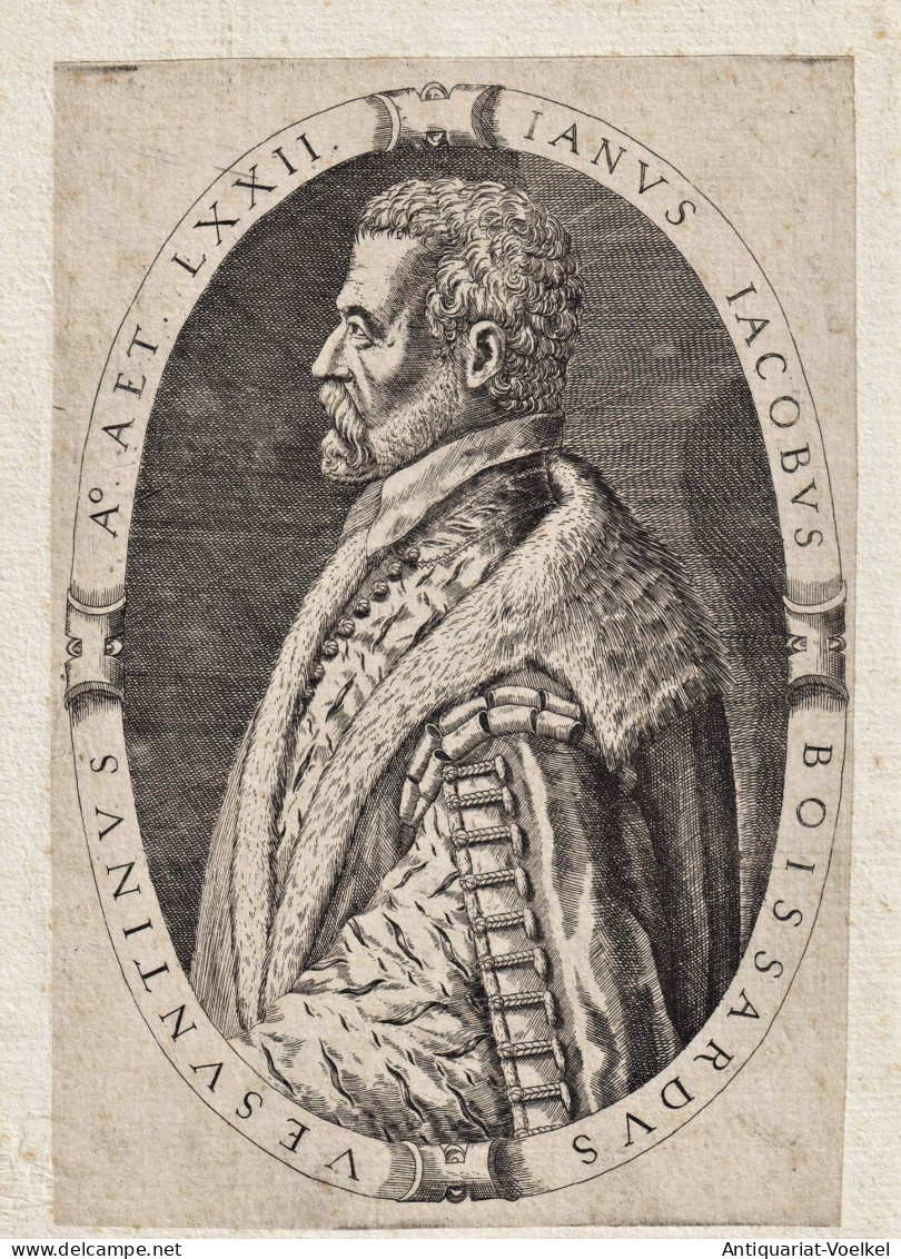 Ianus Iacobus Boissardus... - Jean-Jacques Boissard (c. 1528-1602) Neo-Latin Poet Antiquary Besancon Leuven Po - Stiche & Gravuren