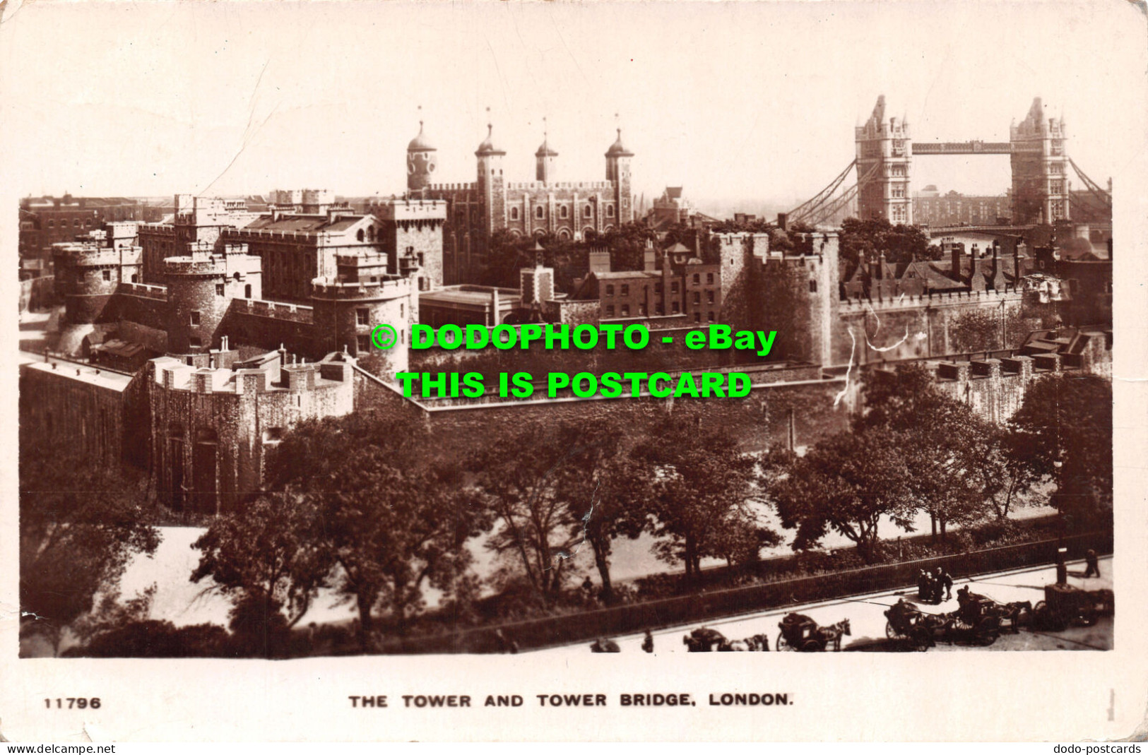 R503304 London. The Tower And Tower Bridge. W. H. S. Kingsway Real Photo Series - Other & Unclassified