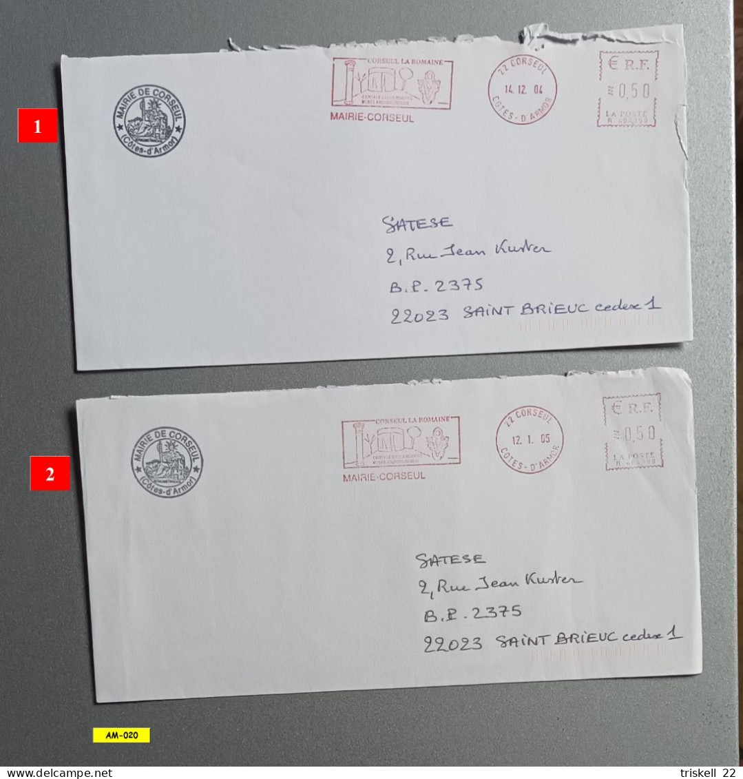 Corseul 22130 - Mairie - Année 2004-2005 (lot De 2 Enveloppes) - 1961-....