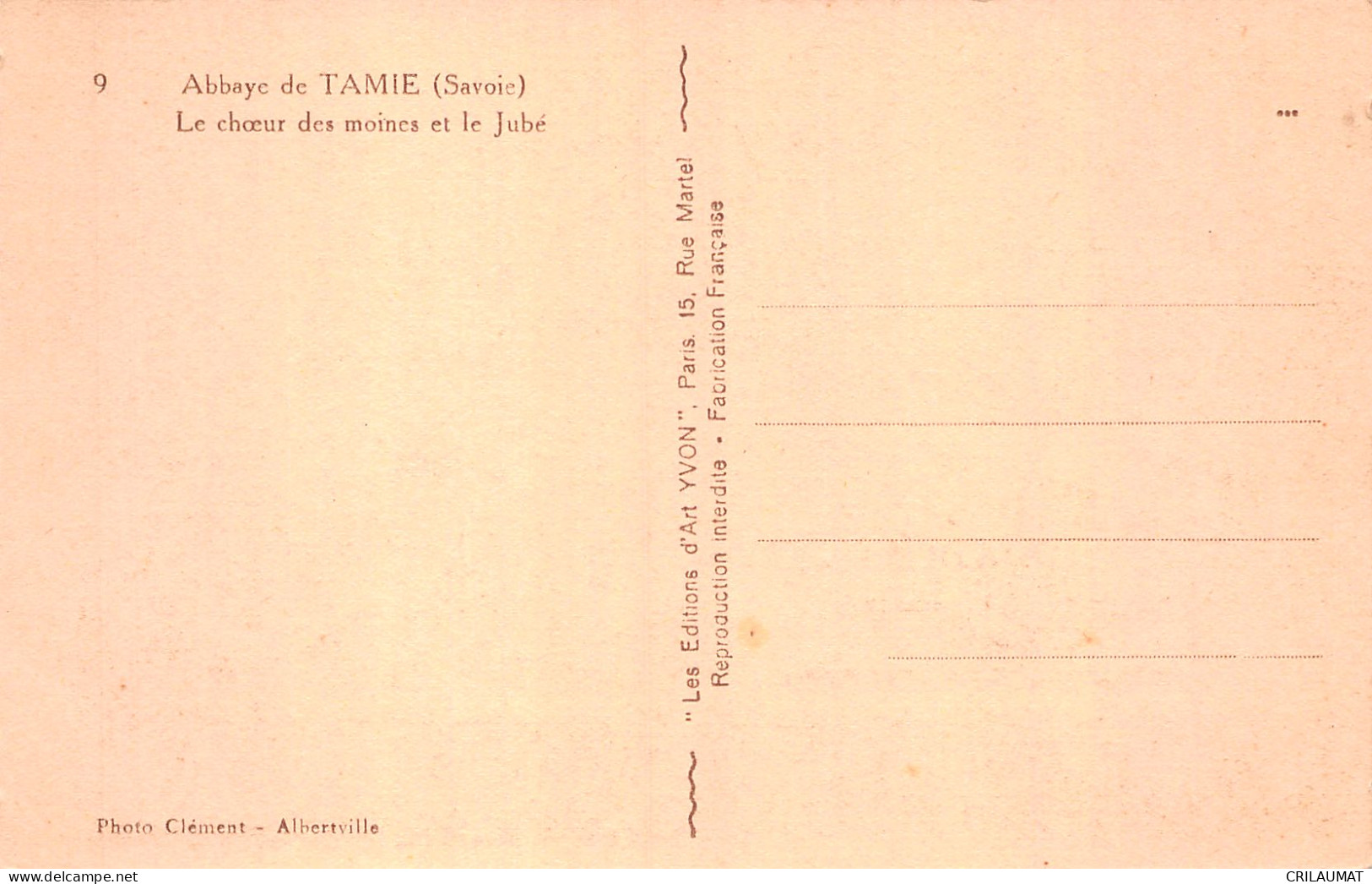 73-ABBAYE DE TAMIE-N°T5159-A/0003 - Other & Unclassified