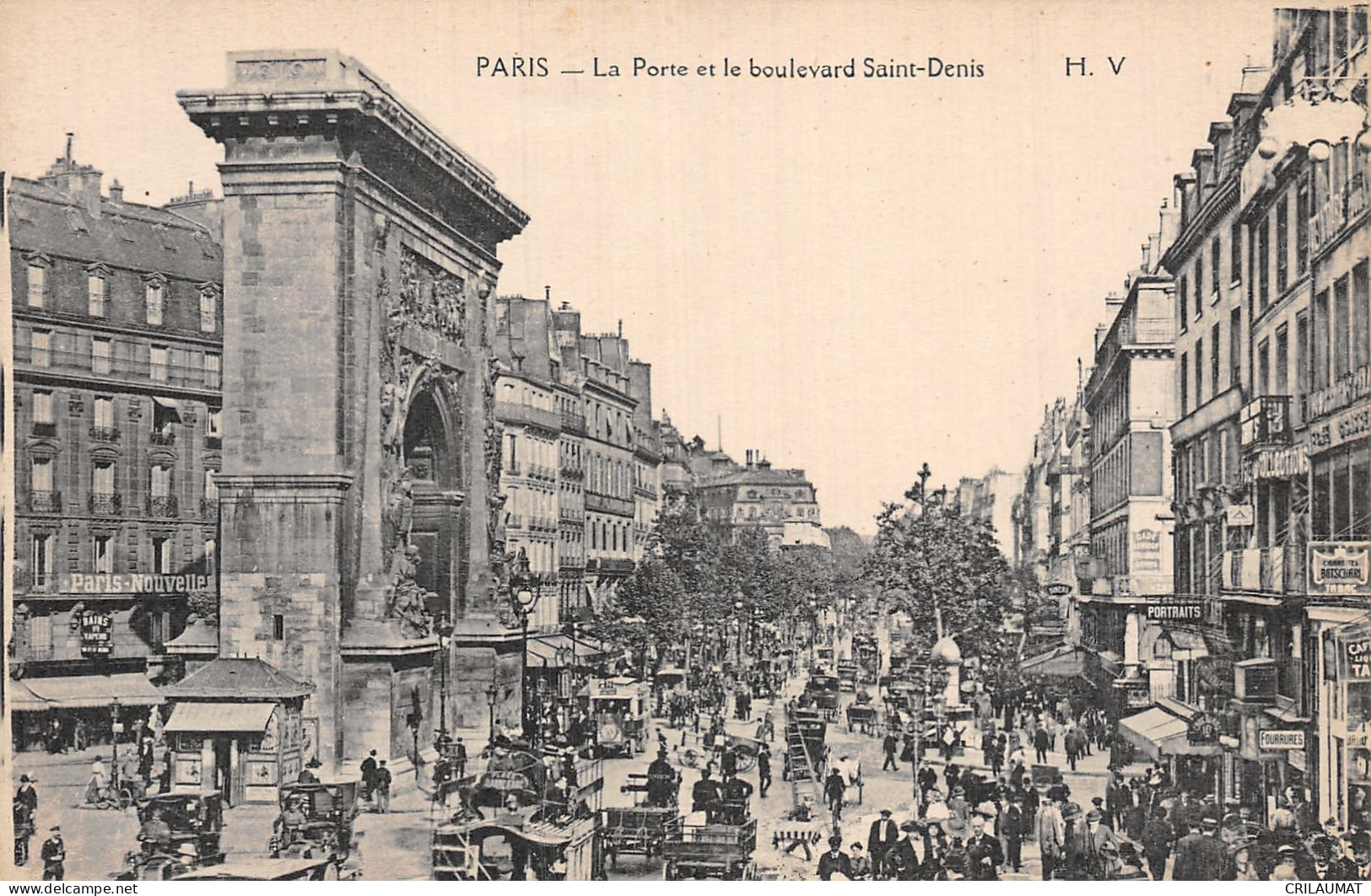 75-PARIS LA PORTE ET LE BOULEVARD SAINT DENIS-N°T5159-D/0361 - Sonstige & Ohne Zuordnung