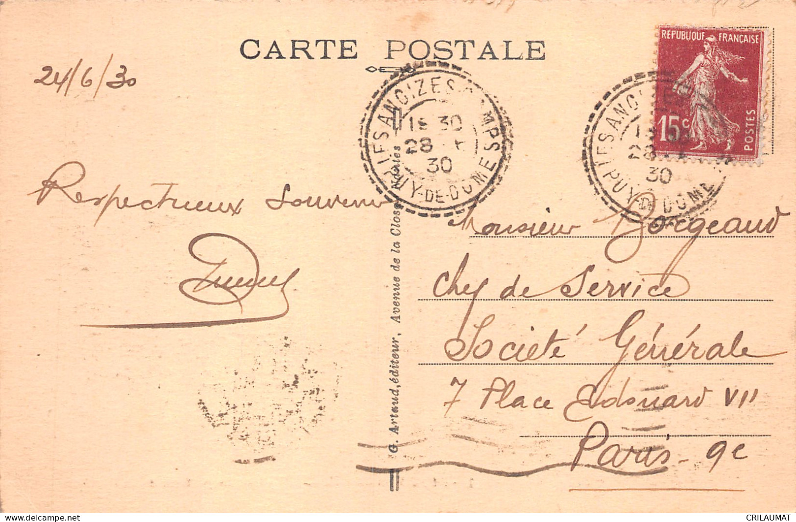 63-LE PUY DE DOME-N°T5159-C/0185 - Other & Unclassified