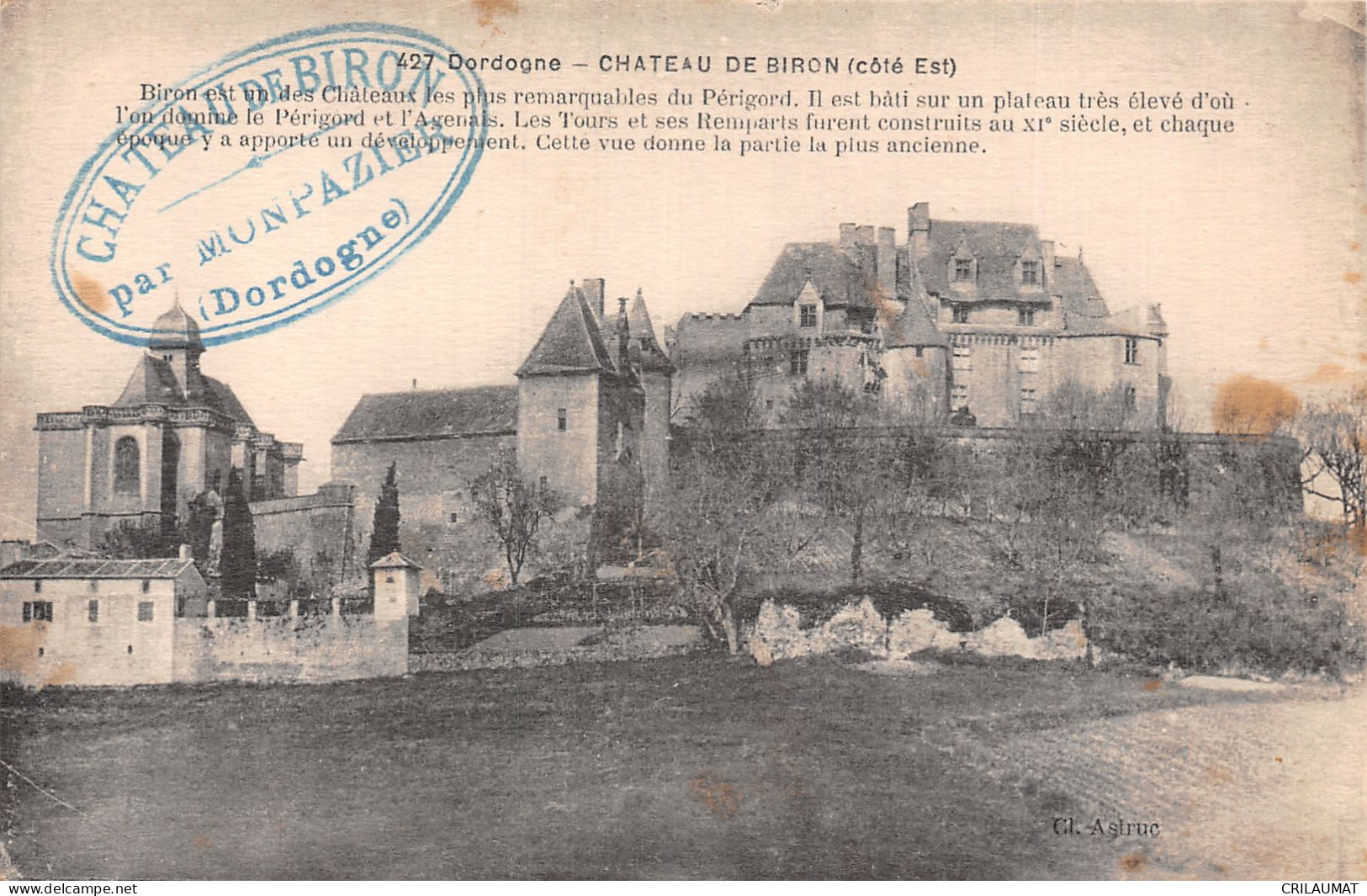 24-CHÂTEAU DE BIRON-N°T5159-B/0369 - Sonstige & Ohne Zuordnung
