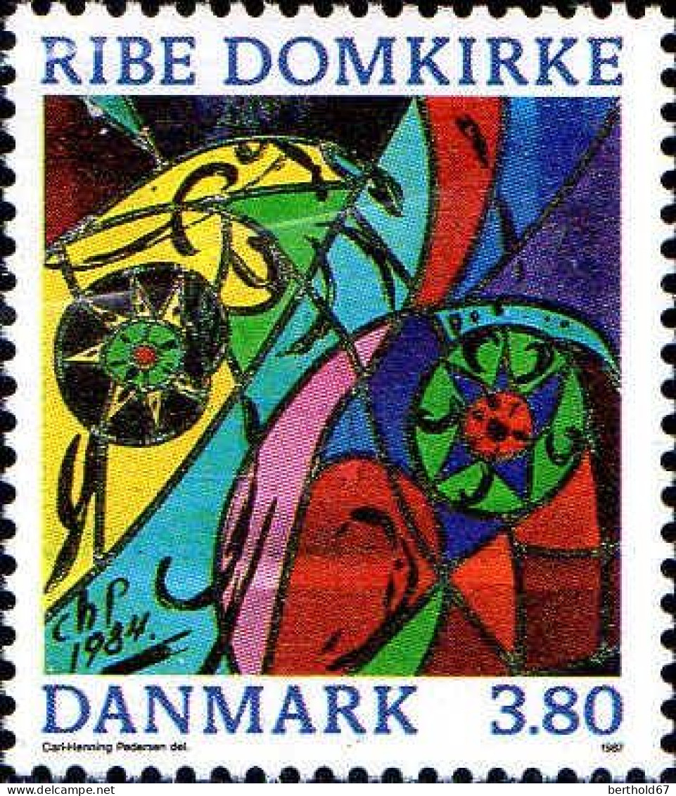 Danemark Poste N** Yv: 895 Mi:892 Ribe Domkirke Carl-Henning Pedersen Vitrail - Unused Stamps