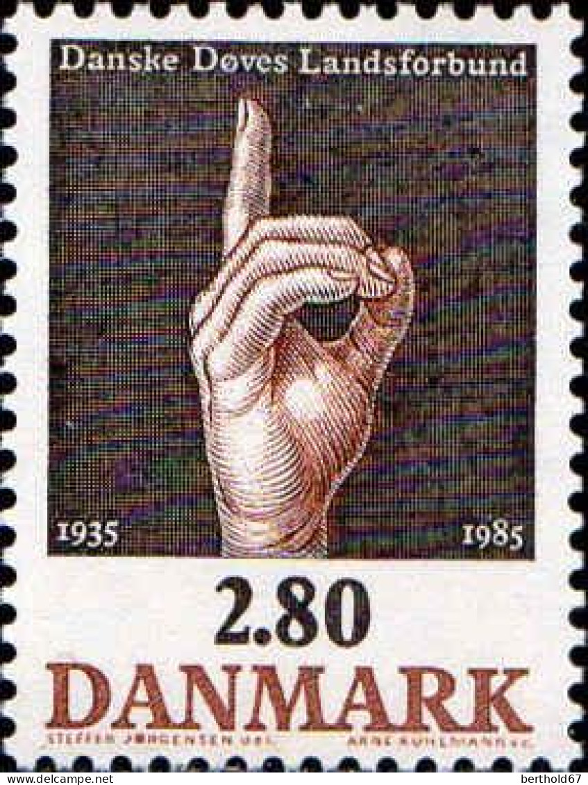 Danemark Poste N** Yv: 853 Mi:850 Association Danoise Des Malentendants - Neufs