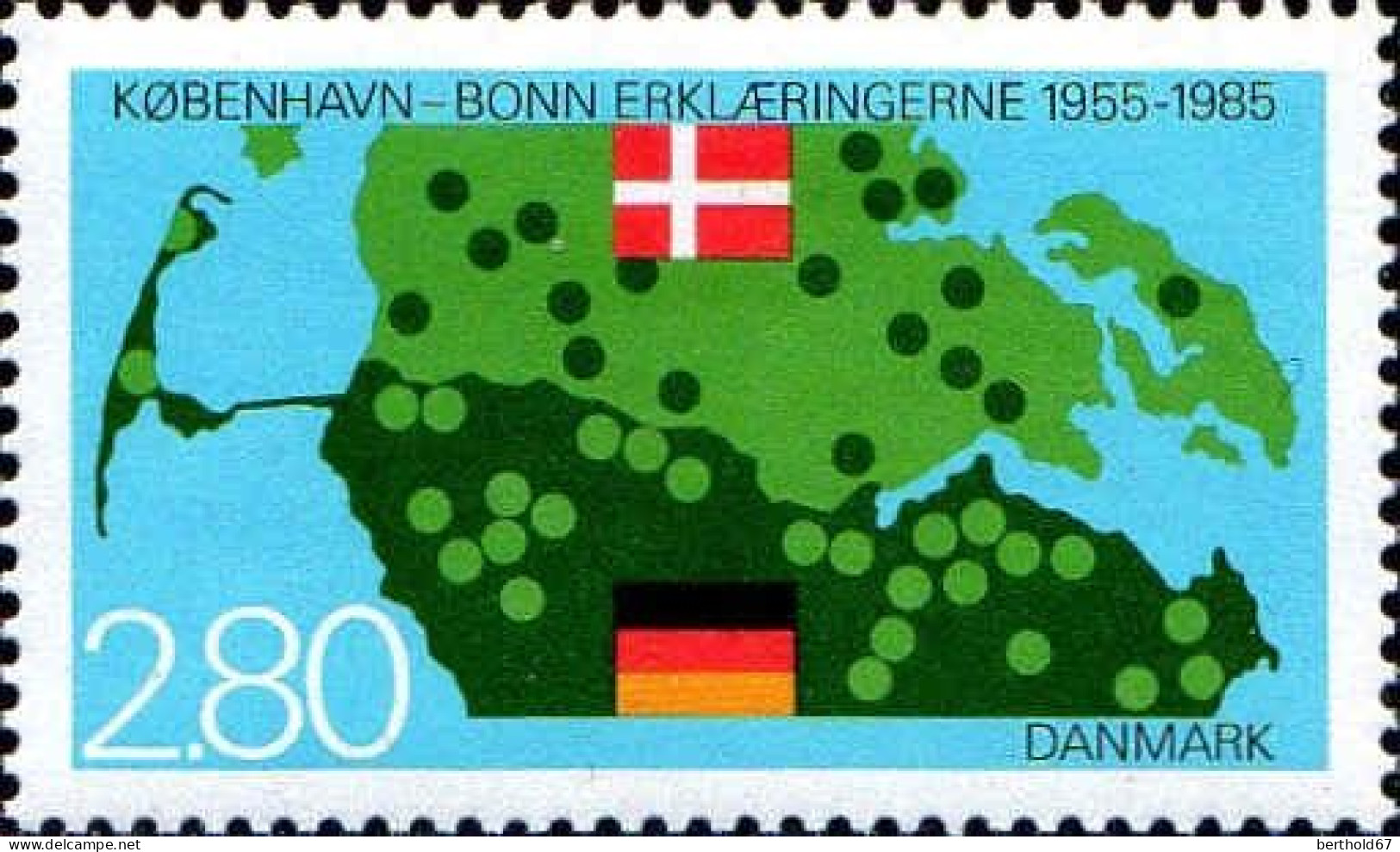 Danemark Poste N** Yv: 832 Mi:829 Déclaration Bonn-Copenhague - Unused Stamps