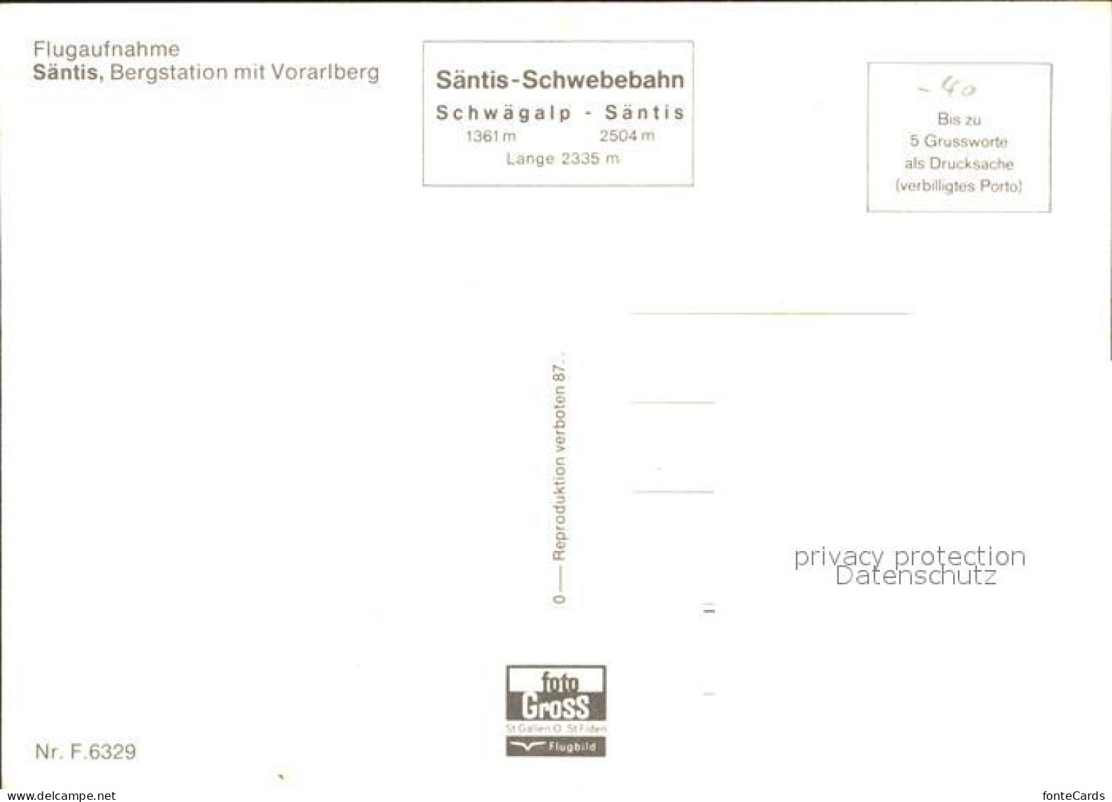 11710326 Saentis AR Bergstation Mit Vorarlberg Saentis AR - Other & Unclassified