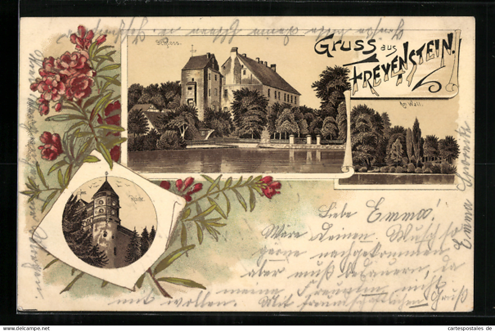 Lithographie Freyenstein, Ruine, Schloss, Am Wall  - Autres & Non Classés