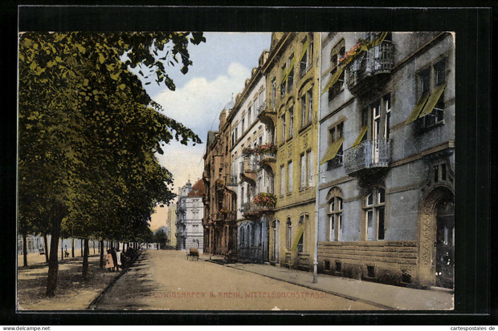 AK Ludwigshafen A. Rhein, Wittelsbachstrasse Mit Bäumen  - Ludwigshafen