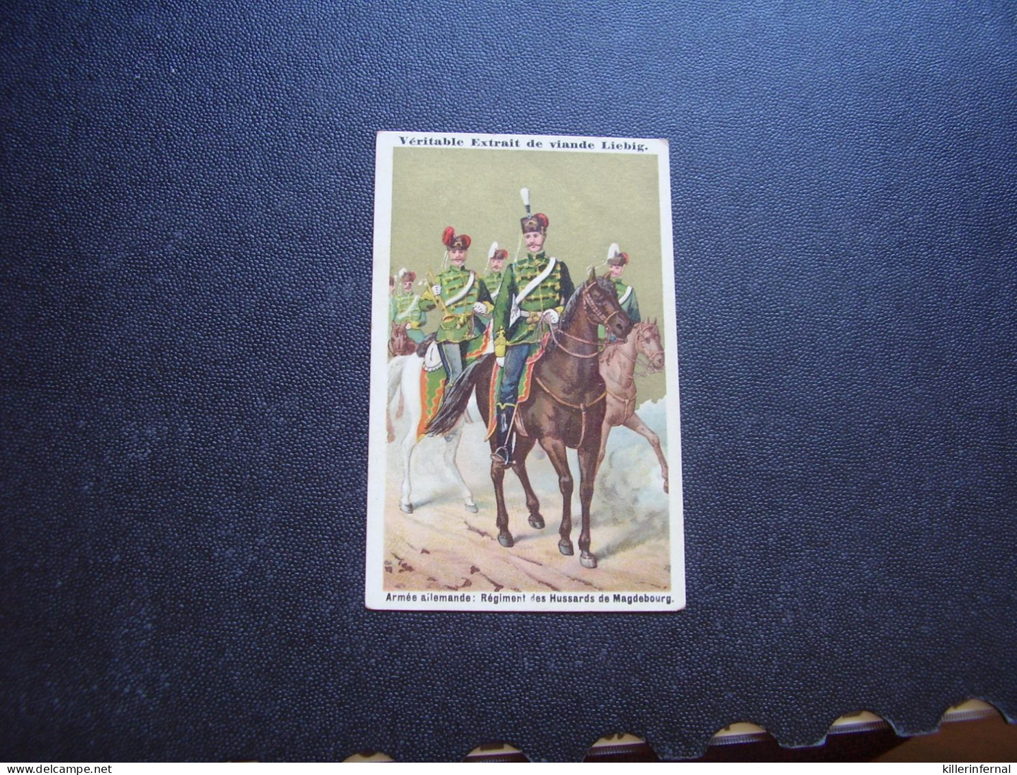 Original Old Card Chromo Liebig S 125 Armée Allemande Régiment Hussards Magdebourg - Liebig